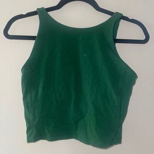 LULU GREEN HIGH WAISTED TANK (PADDED)
